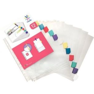 Achetez Jeu de 12 intercalaires 21x29,7cm polypropylène onglet couleur 154316-04 VIQUEL pas cher su..