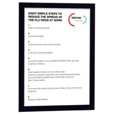 Achetez Sac de 2 cadres d'affichage A4 adhésif repositionnable avec contour magnétique noir 4872-0..