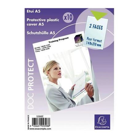 Achetez EXA SACHET DE 10 ETUIS DE PROTECTION A5 PVC 5398E pas cher sur Ma Rentrée Scolaire