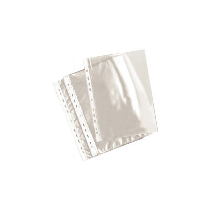 Sachet de 100 pochettes perforées en polypropylène lisse 5/100ème 100741490