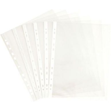 Achetez Carton de 500 pochettes perforées en polypropylène grainé 5/100ème 100741600 pas cher su..