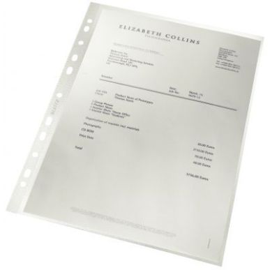 Achetez Boite de 100 pochettes perforées en polypropylène 10/100ème recyclé 47911103 LEITZ pas c..