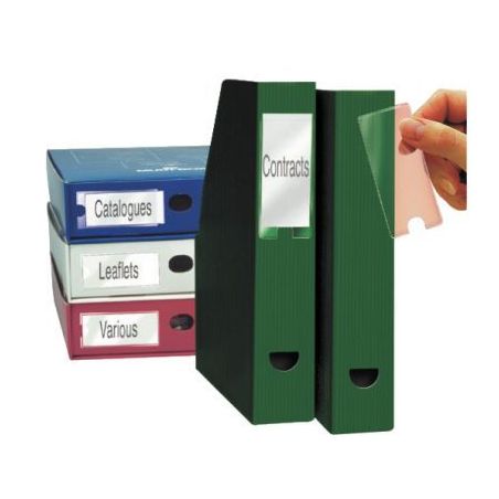 Achetez Blister de 12 porte-étiquettes adhésives en polypropylène format 35x75 mm 10320 3L pas ch..