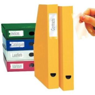 Achetez Blister de 6 porte-étiquettes adhésives en polypropylène format 55x102 mm 10335 3L pas ch..