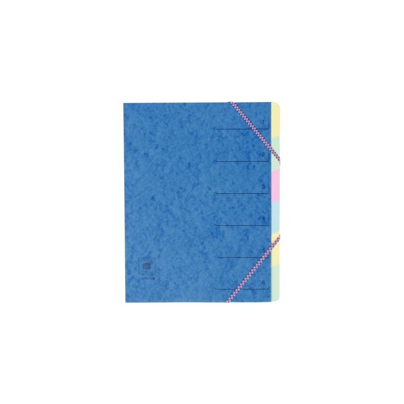 Achetez Trieur en carte lustrée 5/10ème fermeture par élastiques 6 compartiments T6705 COUTAL pas..