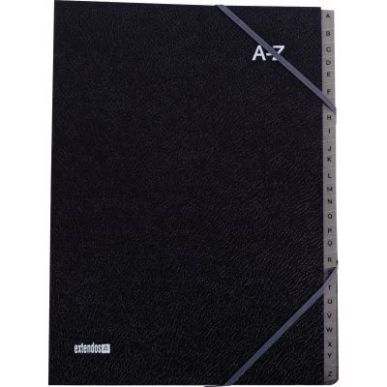 Achetez Trieur couverture noire grainée 26 compartiments alphabétiques 753.26 EL02 EXTENDOS pas ch..