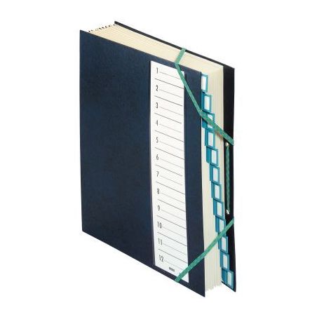 Achetez Trieur couverture plastifiée avec élastiques 12 compartiments coloris bleu 48.1206 EMEY pa..