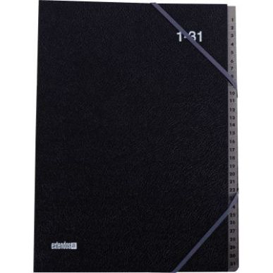 Achetez Trieur couverture noire grainée 31 compartiments numériques 763.31 EL02 EXTENDOS pas cher ..