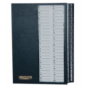 Achetez Trieur alphanumérique plastifié 26 compartiments, noir 621765E ORDONATOR EXACOMPTA pas che..