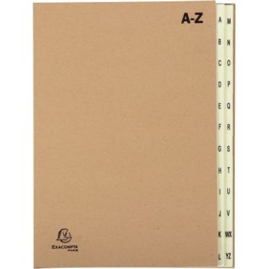 Achetez Trieur alphabétique en kraft recyclé, 24 compartiments 22229E FOREVER EXACOMPTA pas cher s..