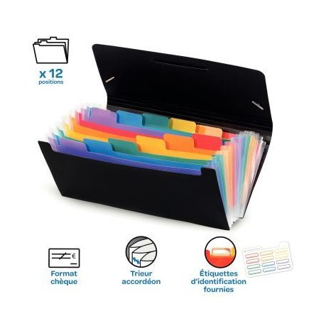 Achetez Trieur chèque extensible Rainbow Class, 12 compartiments 110887-05 VIQUEL pas cher sur Ma R..