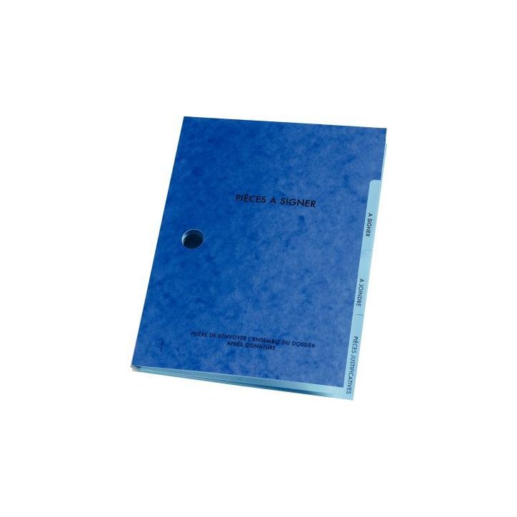 Parapheur 3 compartiments, bleu 350.5 BLEU EXTENDOS