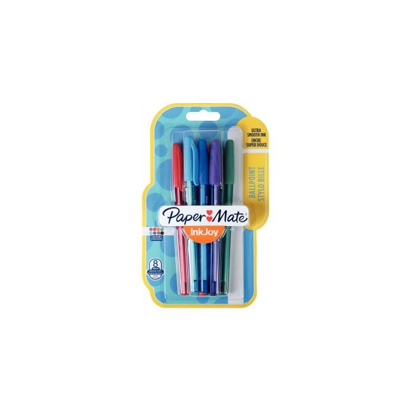 Achetez Blister de 8 stylos bille Papermate InkJoy 100 fun assortis 1956737 PAPER MATE pas cher sur ..