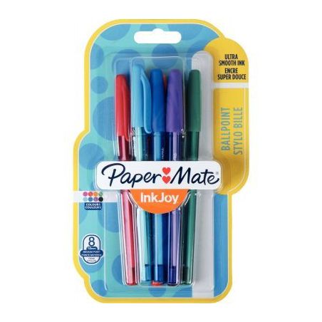 Achetez Blister de 8 stylos bille Papermate InkJoy 100 fun assortis 1956737 PAPER MATE pas cher sur ..