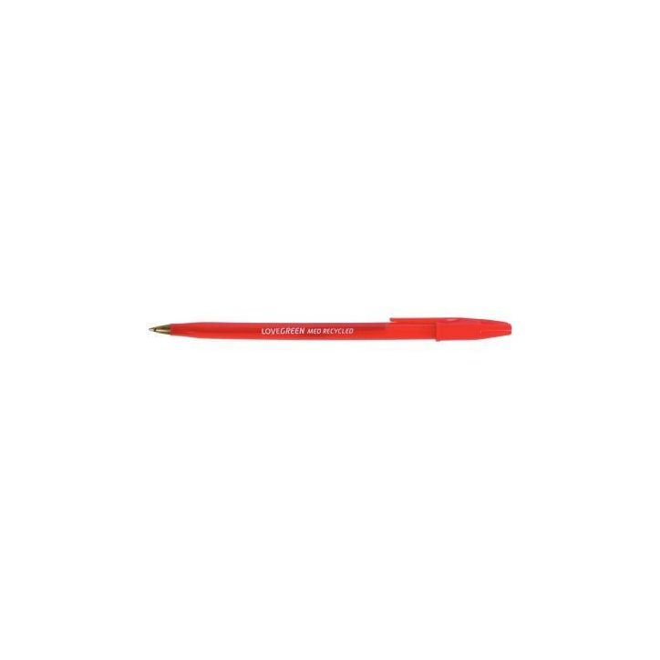 Stylo bille Lovegreen  pointe moyenne rouge LGBP-02