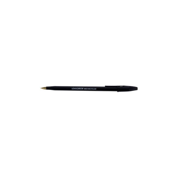 Stylo bille Lovegreen pointe moyenne noir LGBP-01