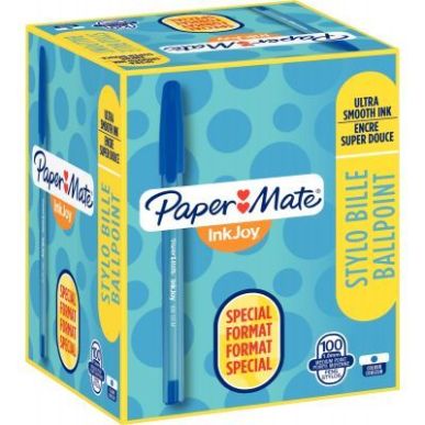 Achetez PAPERMATE Boîte 100 Stylos bille capuchon INKJOY moyen Bleu S0977420 pas cher sur Ma Rentr ..