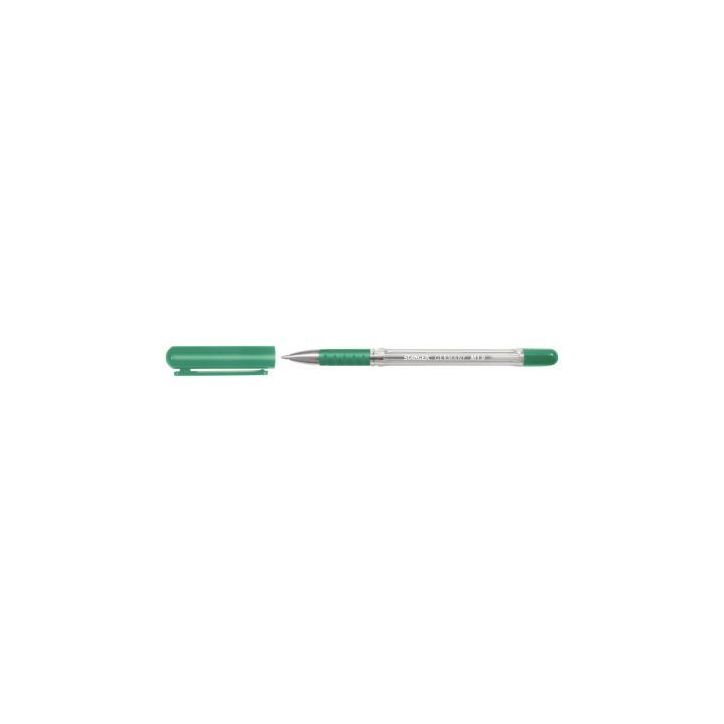 Stylo bille à  capuchon avec grip confort vert