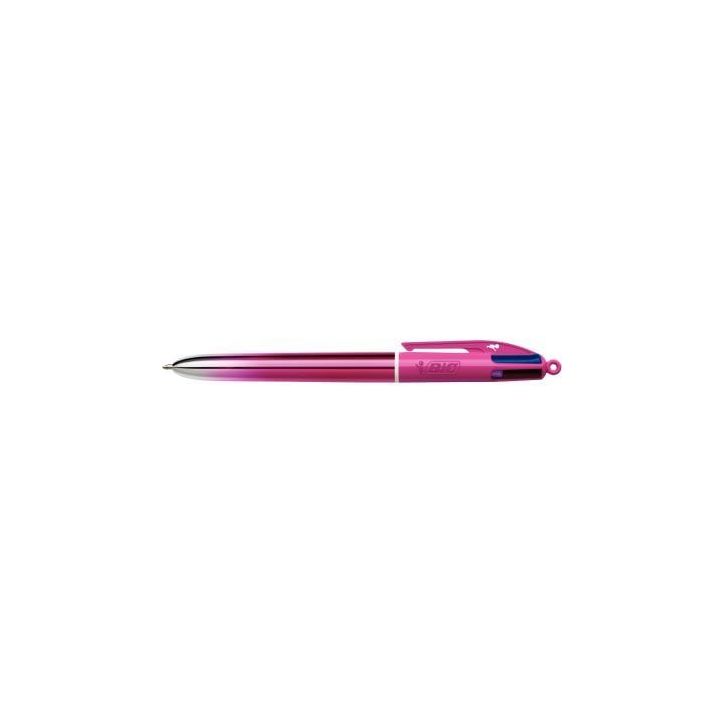 Stylo 4 couleurs Smooth rose 303084 BIC