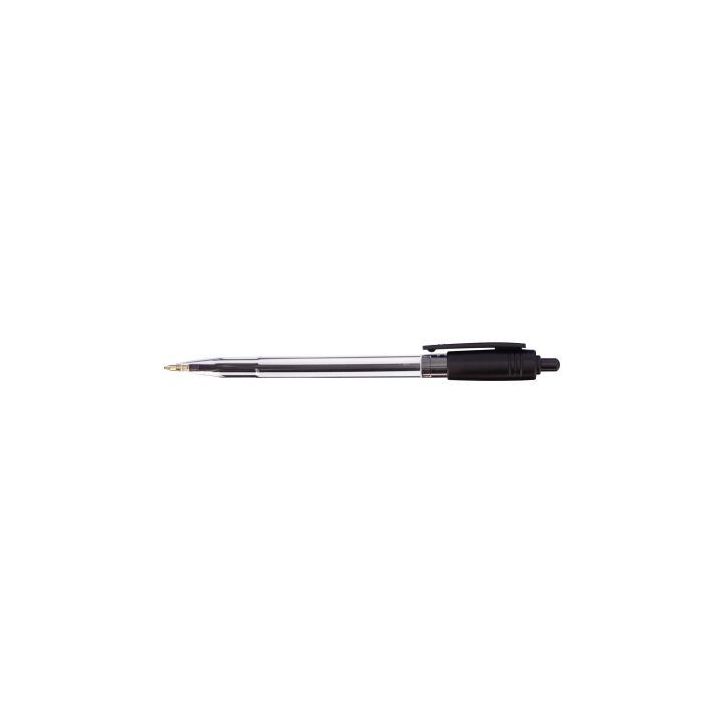 Stylo bille rétractable Wiz pointe moyenne 1mm noir 734001 WIZ