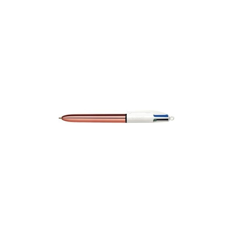 Achetez Stylo bille Bic 4 Colours Shine rose doré 504894 BIC pas cher sur Ma Rentrée Scolaire