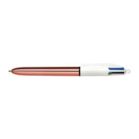 Achetez Stylo bille Bic 4 Colours Shine rose doré 504894 BIC pas cher sur Ma Rentrée Scolaire