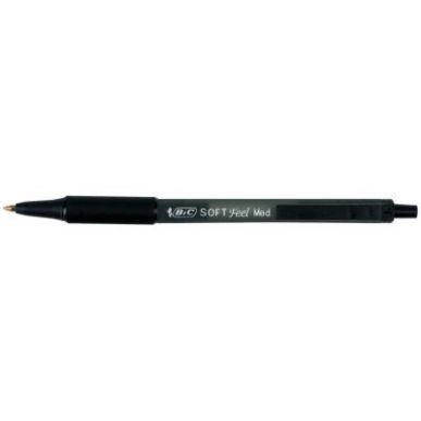 Achetez Stylo bille Soft Feel pointe moyenne rétractable noir 837397 BIC pas cher sur Ma Rentrée S..