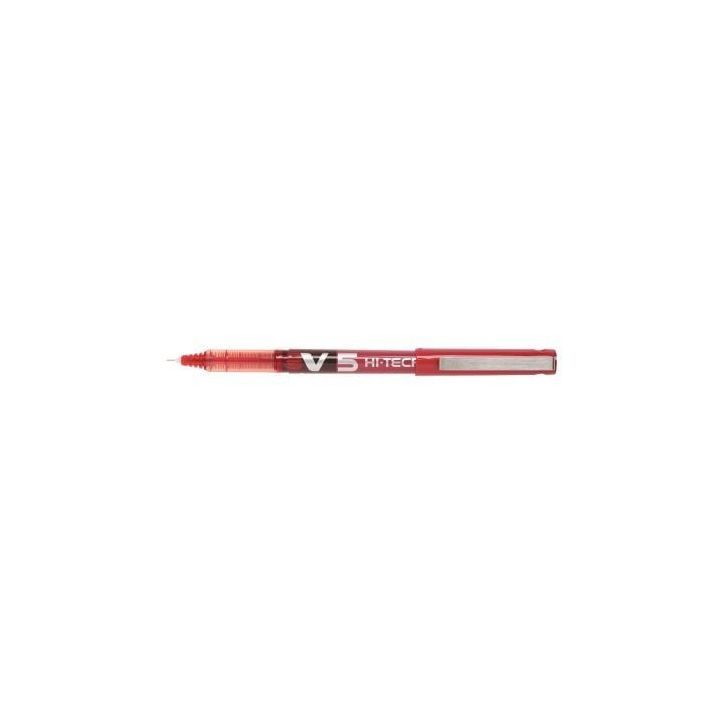 PILOT Stylo Roller pointe tubulaire 0,5 mm encre liquide Rouge HI-TECPOINT BX-V5