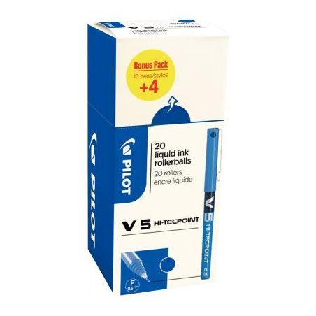 Achetez Ecopack 20 rollers V5 bleus dont 4 offerts 3131910516514 PILOT pas cher sur Ma Rentrée Scol..