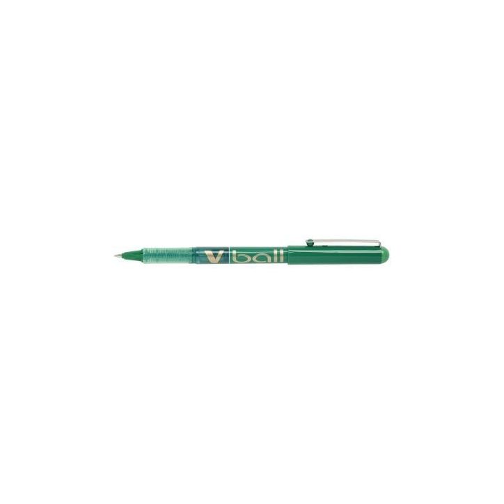 PILOT Stylo Roller pointe métal 0,7 mm encre liquide Verte V-BALL 07