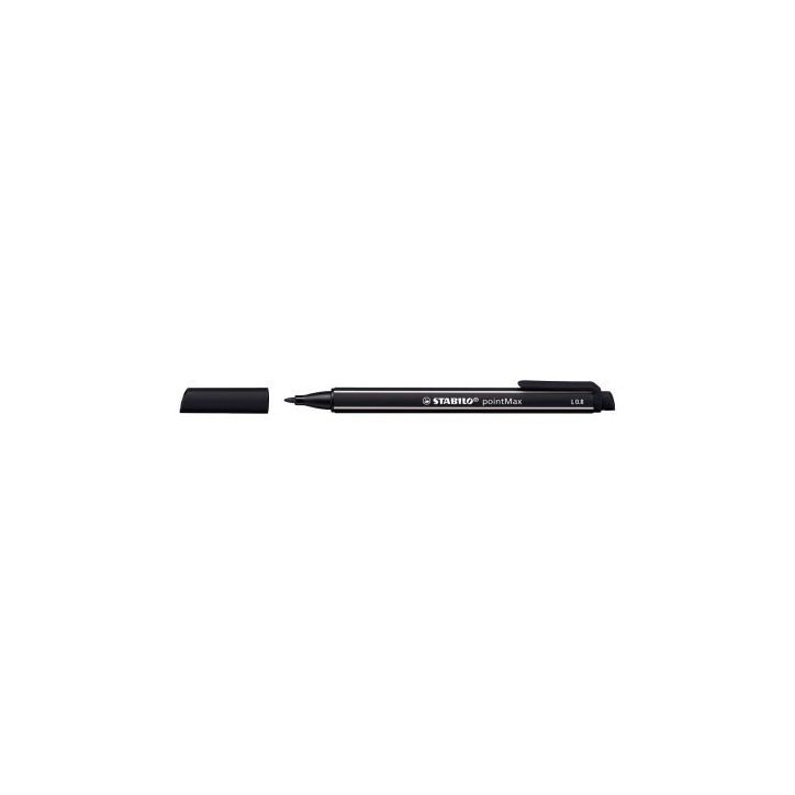 STABILO pointMax stylo-feutre pointe moyenne (0,8 mm) - Noir