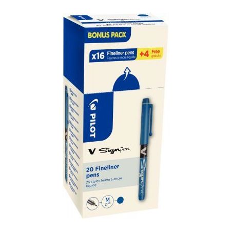 Achetez Ecopack de 16+4 feutres VSign bleus 3131910424819 PILOT pas cher sur Ma Rentrée Scolaire