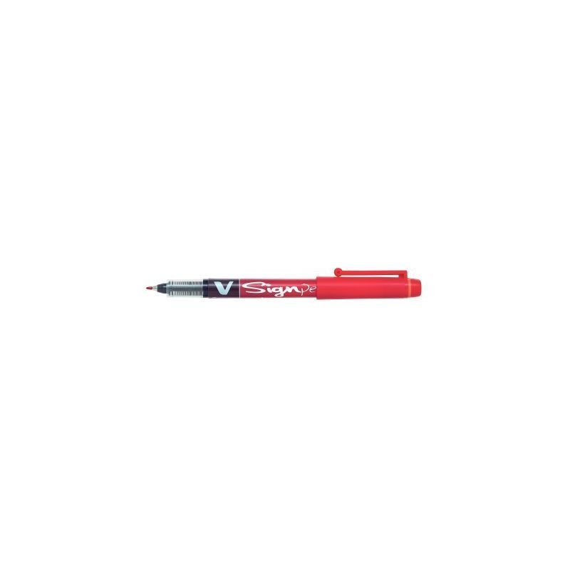 Achetez PILOT Stylo-feutre pointe en nylon largeur de trait 0,6 mm encre liquide Rouge V-SIGN PEN pa..