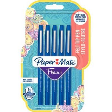 Achetez Blister de 5 feutres Flair bleus 2028647 FLAIR PAPER MATE pas cher sur Ma Rentrée Scolaire
