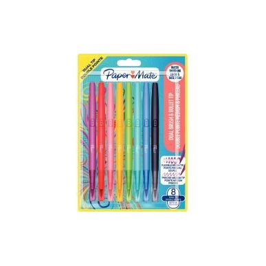 Achetez Blister de 8 feutres Flair Dual bi-pointes assortis 2199386 FLAIR pas cher sur Ma Rentrée S..