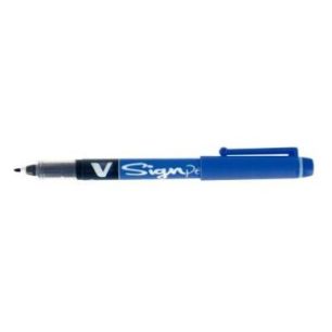 Achetez PILOT Stylo-feutre pointe en nylon largeur de trait 0,6 mm encre liquide Bleue V-SIGN PEN pa..