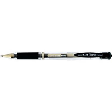 Achetez UNI-BALL Stylo bille pointe large encre gel Noire SIGNO BROAD, corps avec grip +capuchon UNI..