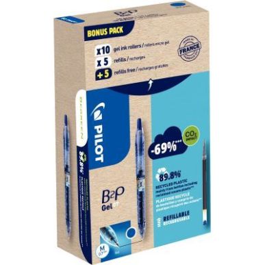 Achetez Pack de 10 stylos B2P gel + 10 recharges bleues 3131910556206 PILOT pas cher sur Ma Rentrée..