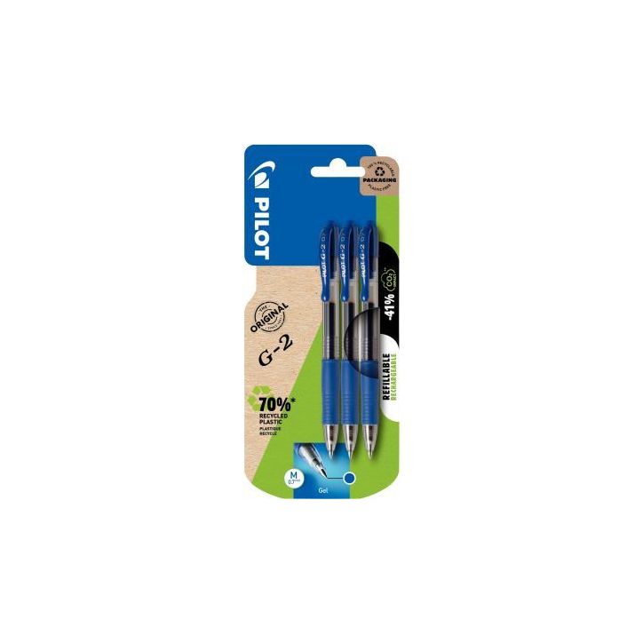 Blister de 3 stylos G2 bleus 3131910217961 G-2 PILOT