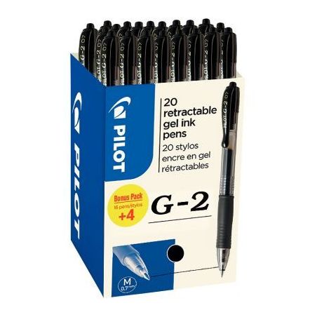 Achetez Ecopack 20 stylos G2 noirs dont 4 offerts 3131910516460 PILOT pas cher sur Ma Rentrée Scola..