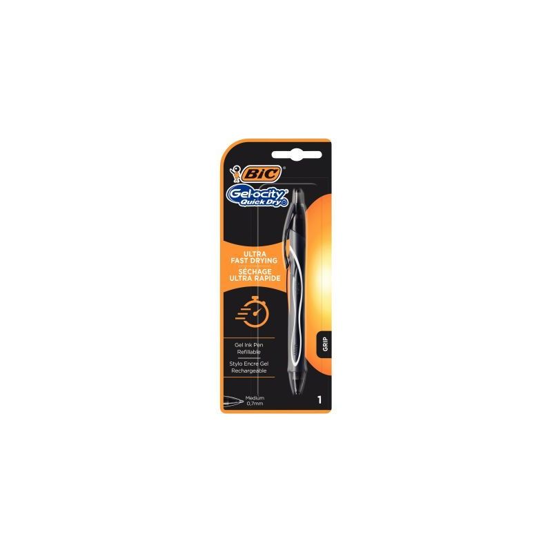 Achetez Blister de 1 roller gel Quick Dry noir 964764 BIC pas cher sur Ma Rentrée Scolaire