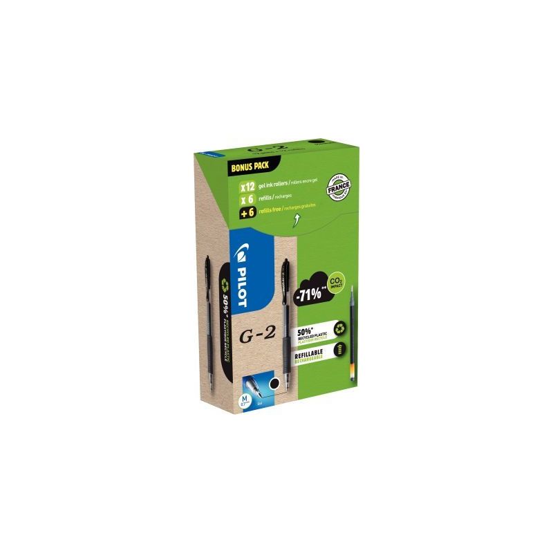 Achetez Greenpack 12 stylos noirs + 12 recharges G2 noires 3131910556176 PILOT pas cher sur Ma Rentr.. Achetez Greenpack 12 stylos noirs + 12 recharges G2 noires 3131910556176 PILOT pas cher sur Ma Rentr..
