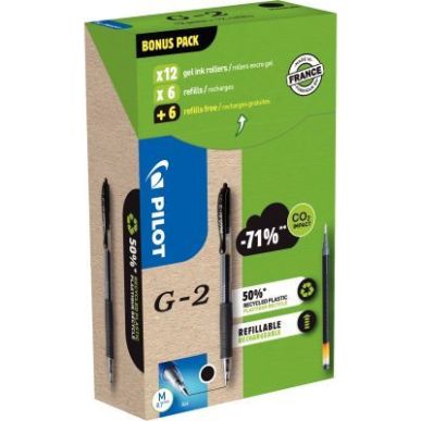Achetez Greenpack 12 stylos noirs + 12 recharges G2 noires 3131910556176 PILOT pas cher sur Ma Rentr..