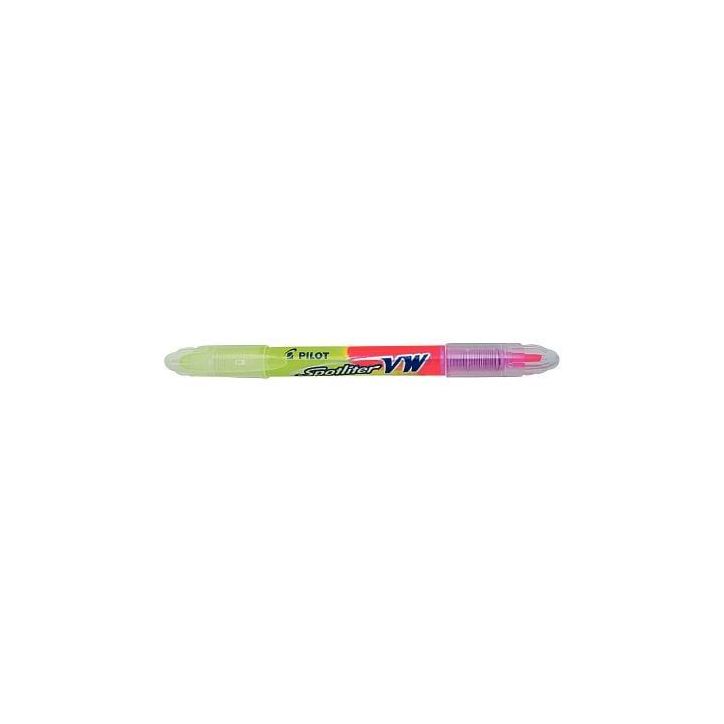 Surligneur Spotliter bi-pointe jaune et rose SW-SLVW-YP-BG PILOT