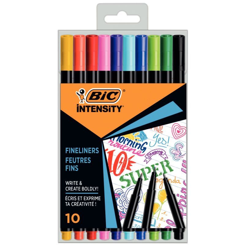 Lot De 12 Feutres Fins Berol ColourFine Noir - Pointe 0.6mm - Encre Lavable - Capuchon Ventilé