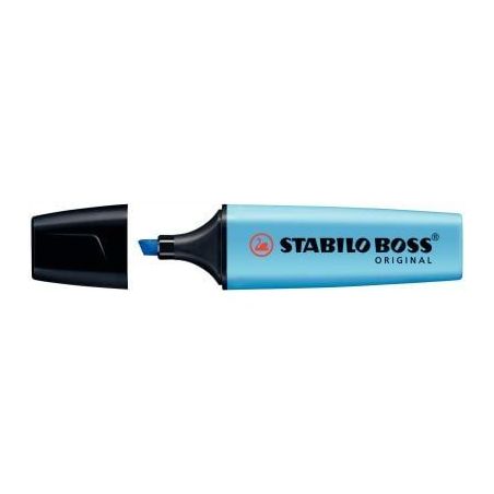 Achetez STABILO BOSS ORIGINAL surligneur pointe biseautée - Bleu fluo pas cher sur Ma Rentrée Scol..