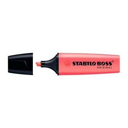 Achetez STABILO BOSS ORIGINAL surligneur pointe biseautée - Rouge fluo pas cher sur Ma Rentrée Sco..