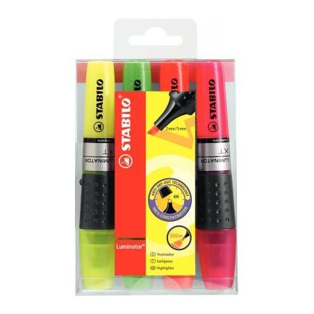 Achetez Blister de 4 surligneurs Luminator assortis 71/4 LUMINATOR STABILO pas cher sur Ma Rentrée ..