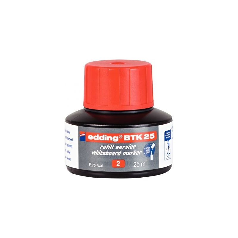 Achetez Flacon recharge marqueur tableau blanc rouge 4-BTK25002 EDDING pas cher sur Ma Rentrée Scol..