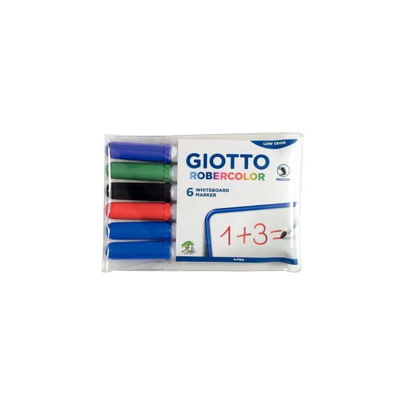 Achetez Etui de 6 feutres tableau blanc pointe moyenne ogive assortis F414200 GIOTTO pas cher sur Ma..